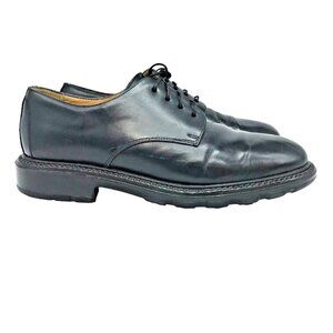 J. CREW Mens Shoes Dress Derby 7N Black Leather Plain Toe